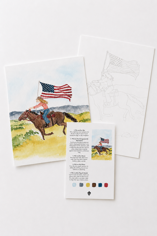 americana freedom ride - watercolor kit