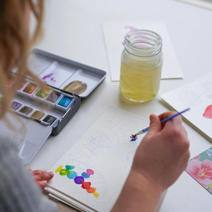 a little bit of summer - mini watercoloring book