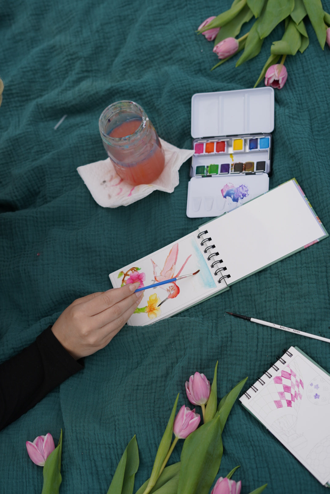 a little bit of summer - mini watercoloring book