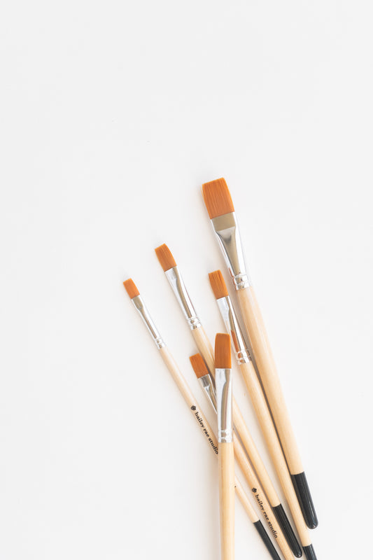 NEW flat brush set