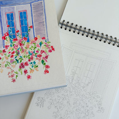 floral watercolor book