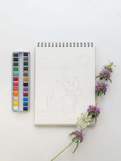 NEW - country life watercoloring book
