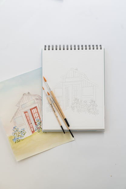 NEW - country life watercoloring book