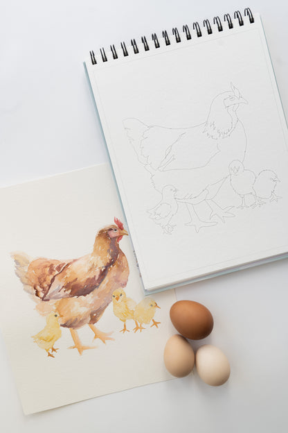 NEW - country life watercoloring book