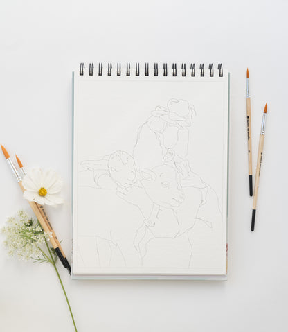 NEW - country life watercoloring book