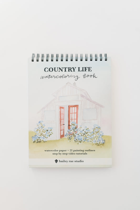 NEW - country life watercoloring book