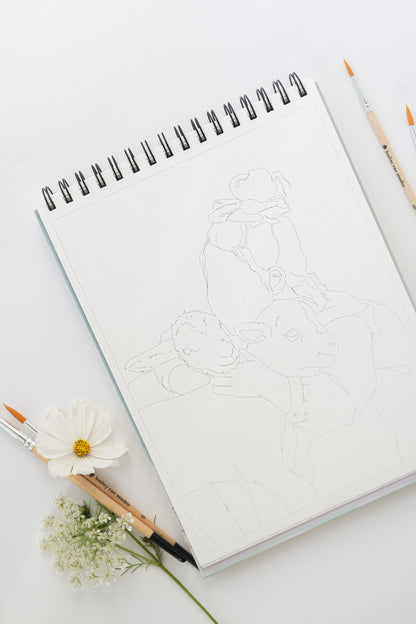 NEW - country life watercoloring book