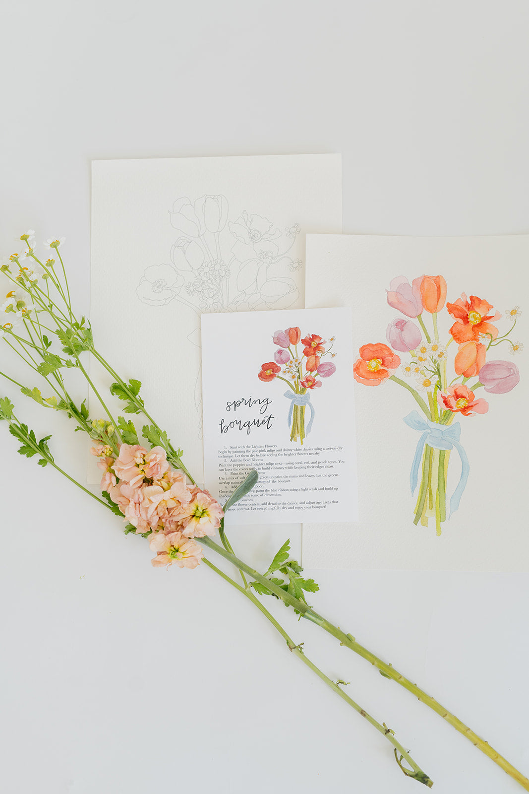 spring bouquet - watercolor kit