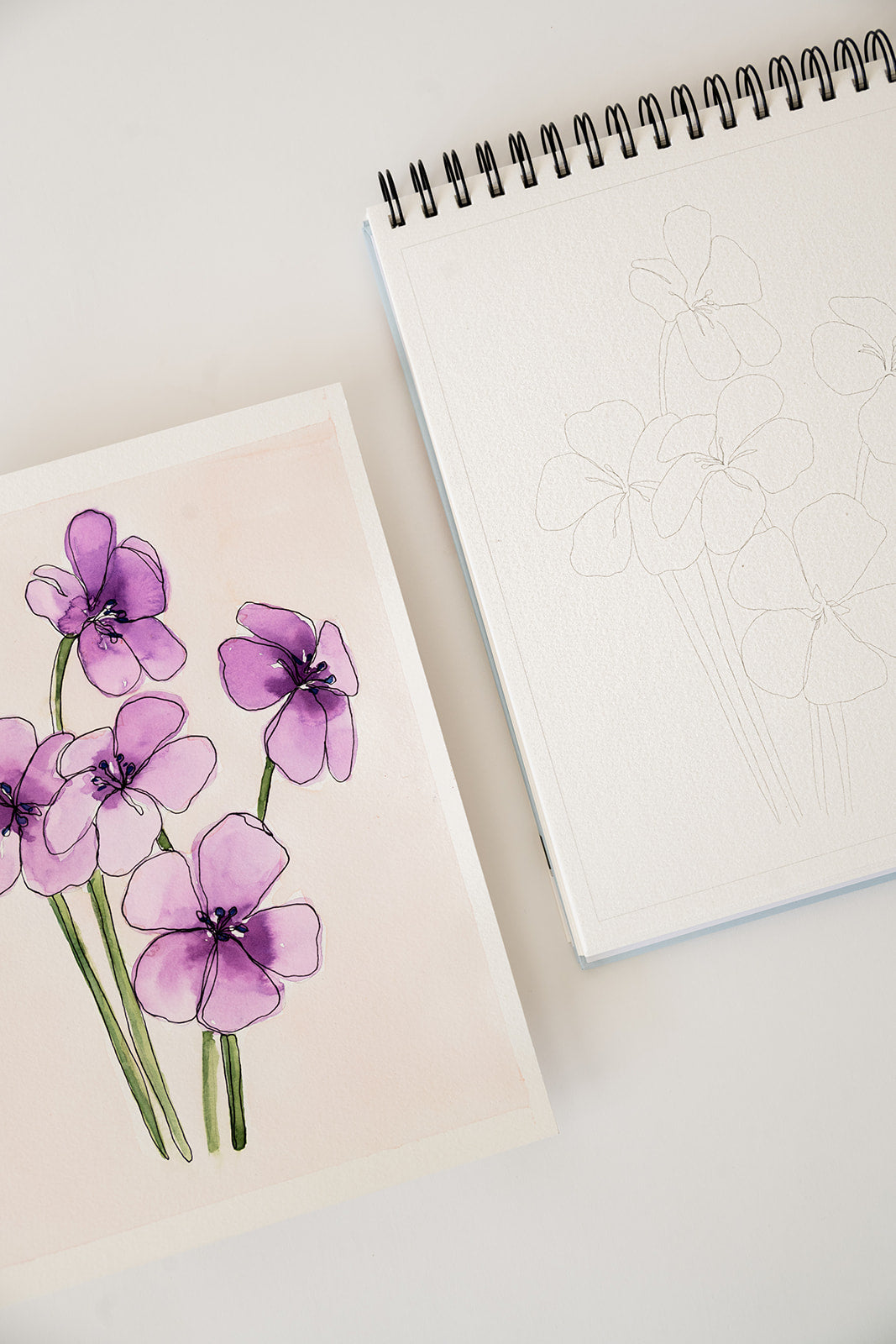 floral watercolor book
