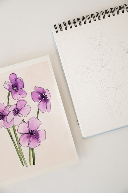 floral watercolor book