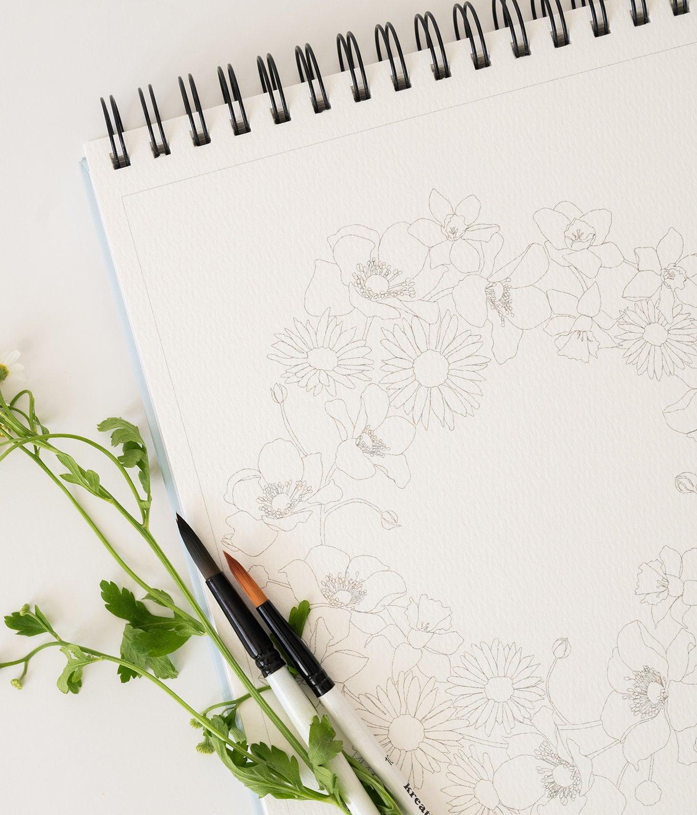 floral watercolor book