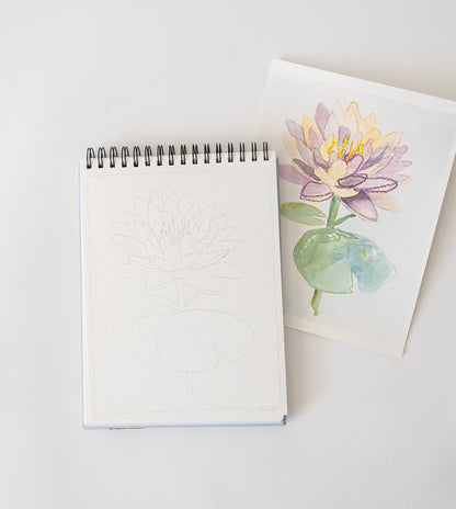 floral watercolor book