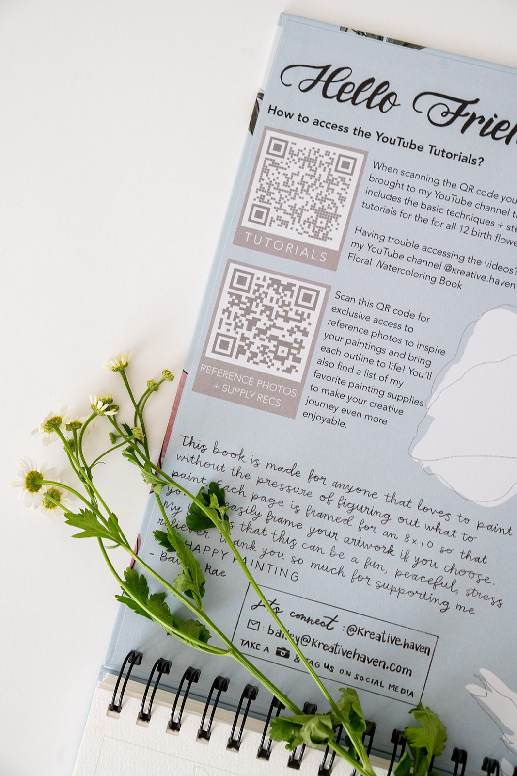 floral watercolor book