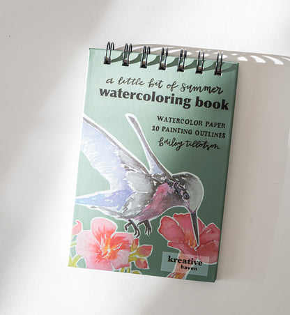 a little bit of summer - mini watercoloring book