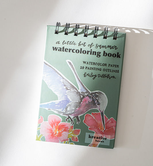 a little bit of summer - mini watercoloring book