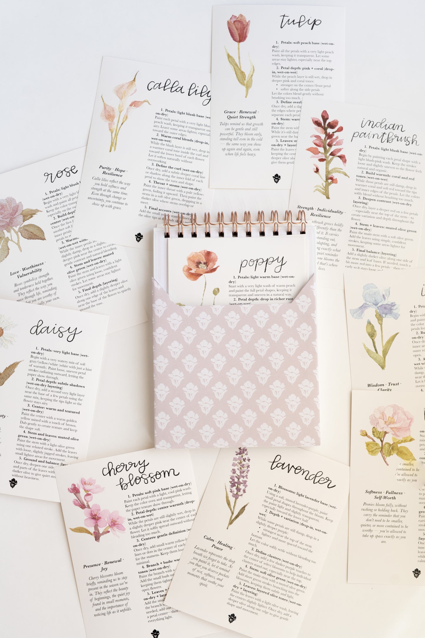 NEW flowers — watercolor workbook
