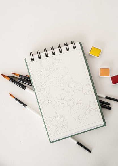 a little bit of summer - mini watercoloring book