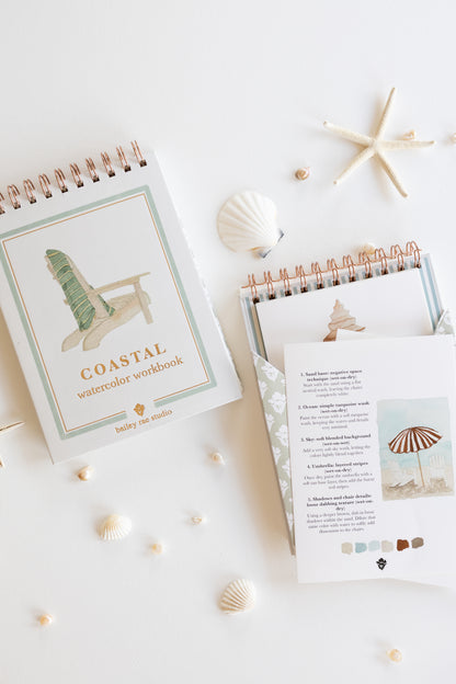 NEW coastal — watercolor workbook